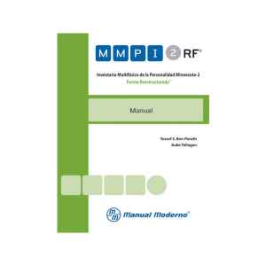MMPI 2 RF – Inventario Multifásico de la Personalidad Minnesota-2 Forma Reestructurada